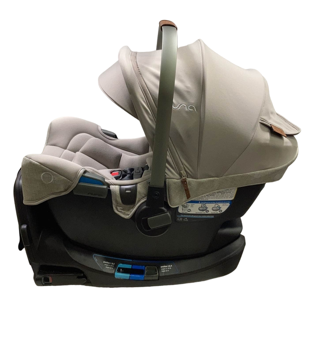 secondhand Nuna PIPA rx Infant Car Seat with RELX Base, Hazelwood, 2023