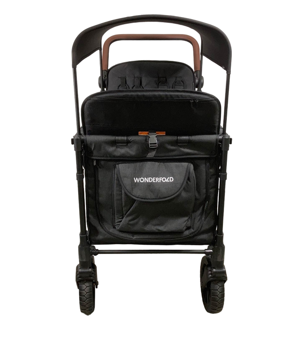 Wonderfold W4 Luxe Quad Stroller Wagon, Volcanic Black, 2023