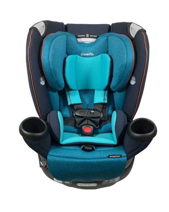 secondhand Evenflo Gold Revolve 360 Rotational All-In-One Convertible Car Seat, Sapphire, 2022