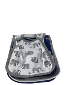 used Burt's Bees Baby Organic Lap Shoulder Bib 5 Pack, Wandering Elephants