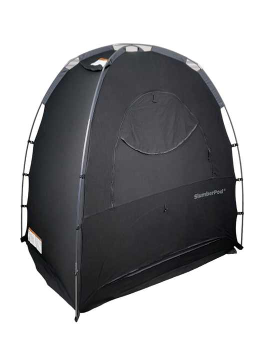 secondhand SlumberPod 3.0 Sleep Canopy, Black with Grey Accents