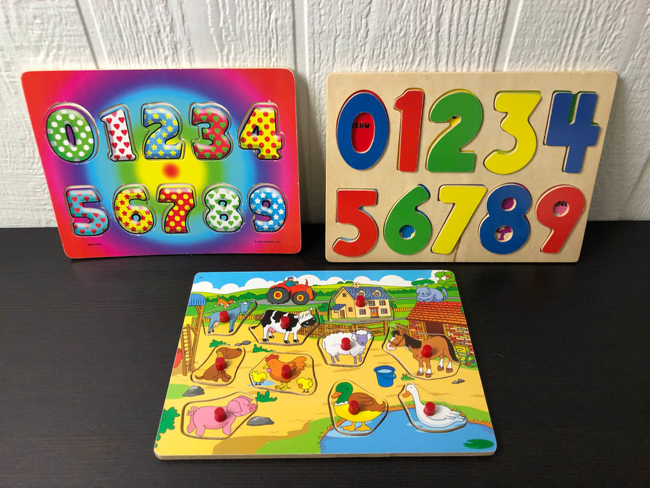 used BUNDLE Wooden Puzzles