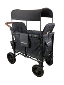 used Wonderfold W2 Luxe Multifunctional Double Stroller Wagon, Volcanic Black, 2023