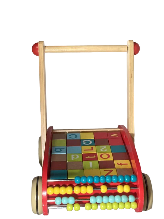 secondhand Janod ABC Wooden Trolley Push Cart