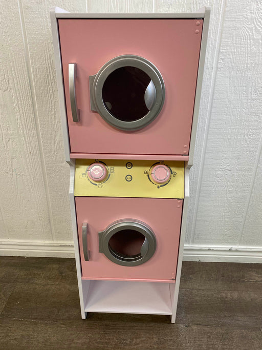 secondhand KidKraft Wooden Stacking Washer and Dryer, Pink