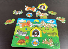 used BUNDLE Melissa & Doug Wooden Puzzles