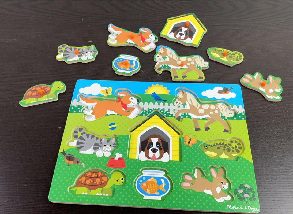 used BUNDLE Melissa & Doug Wooden Puzzles