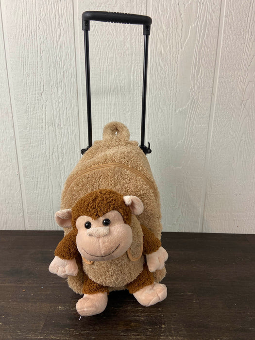 used Kreative Kids Plush Animal Roller Bag, Brown Monkey