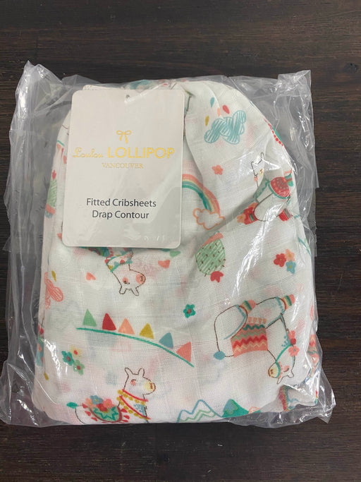 used LouLou Lollipop Cotton & Bamboo Crib Sheet