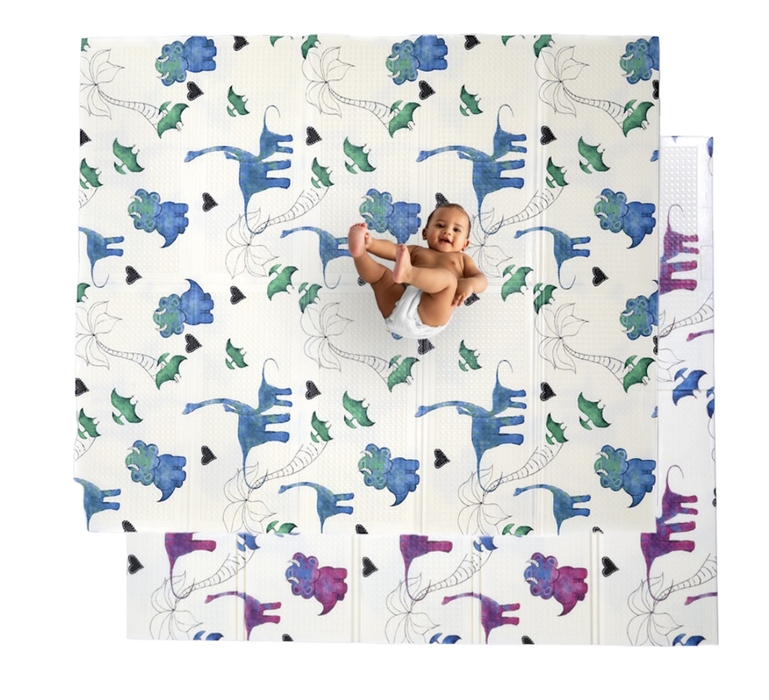 JumpOff Jo Large Waterproof Foam Padded Playmat, Tiny Dino