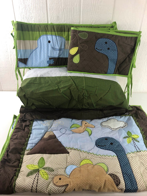 used Jill McDonanld Adorable Dino 4 Piece Crib Set