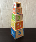 used Hape Pyramid Of Play Wooden Nesting Blocks