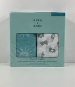 used Aden + Anais Essentials Cotton Muslin Swaddle, 2Pk, Now + Zen