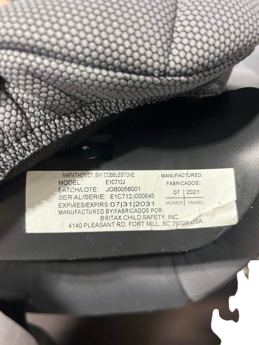 Britax Marathon ClickTight Convertible Car Seat, 2021, Cobblestone