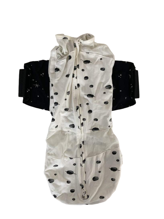 used Happiest Baby SNOO Sack, Medium (12-18 lbs), Ivory Planets with Black Wings