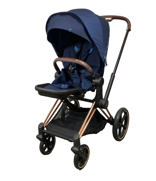 secondhand Cybex PRIAM Stroller, Rosegold, Nautical Blue, 2022