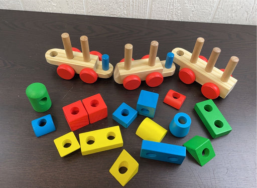 secondhand Melissa & Doug Wooden Stacking Train