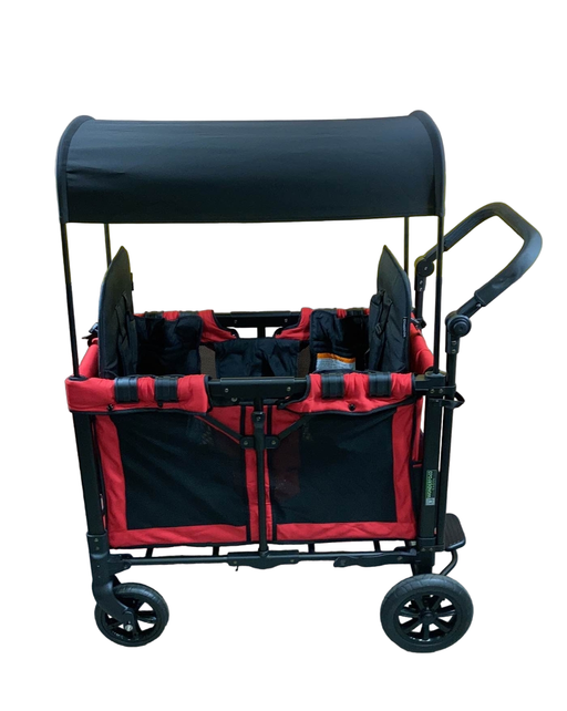 secondhand Wonderfold W2 Original Multifunctional Double Stroller Wagon, 2021, Red