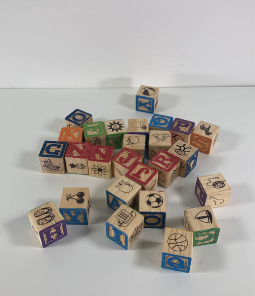 used BUNDLE Wooden Alphabet Blocks