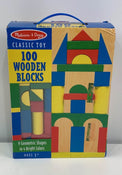 used Melissa & Doug Wooden Building Blocks Set