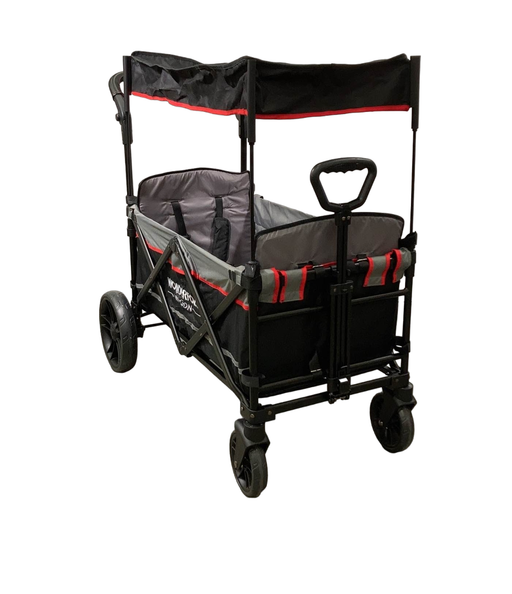 used Wonderfold X2 Push + Pull Double Stroller Wagon, Black, 2021