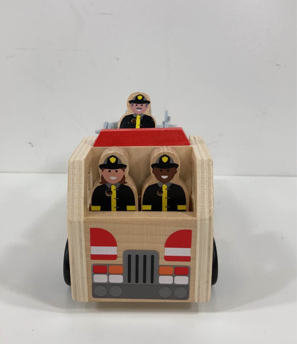 secondhand Melissa & Doug Wooden Fire Truck