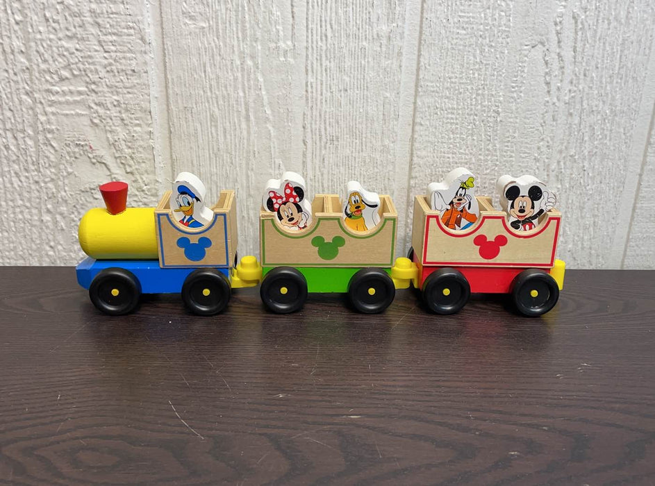 secondhand Melissa & Doug Mickey Mouse & Friends Wooden Train Toy