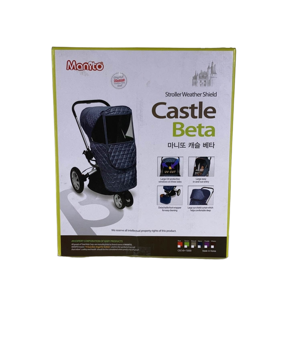 used Manito Castle Beta Stroller Weather Shield, Navy