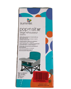 secondhand Summer Infant Pop 'n Sit Portable Booster, SE, Aqua Sugar