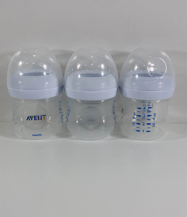 secondhand Philips Avent Natural Baby Bottles, 4oz, 3-Pack, Clear