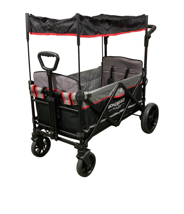 secondhand Wonderfold X2 Push + Pull Double Stroller Wagon, 2022, Black