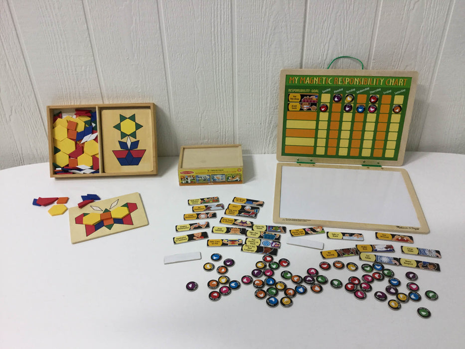 used BUNDLE Melissa & Doug Wooden Toys