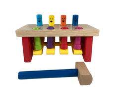 secondhand Melissa & Doug Deluxe Pounding Bench Wooden Toy