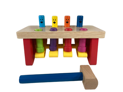 secondhand Melissa & Doug Deluxe Pounding Bench Wooden Toy