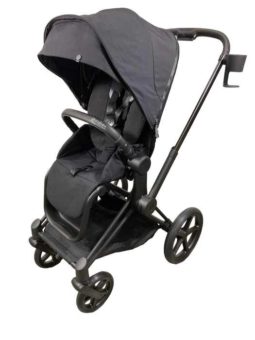 used Cybex PRIAM Stroller, Matte Black, Deep Black, 2022