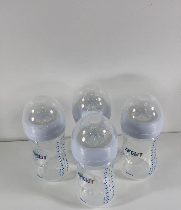 secondhand Philips Avent Natural Baby Bottles, 9oz, 4-Pack, Clear