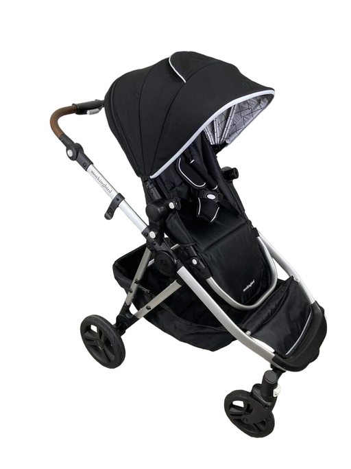 used Mockingbird Single to Double Stroller, 2022, Silver with Penny Leather, Windowpane, Black