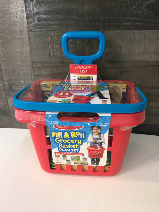 Melissa & Doug Fill And Roll Grocery Basket Set