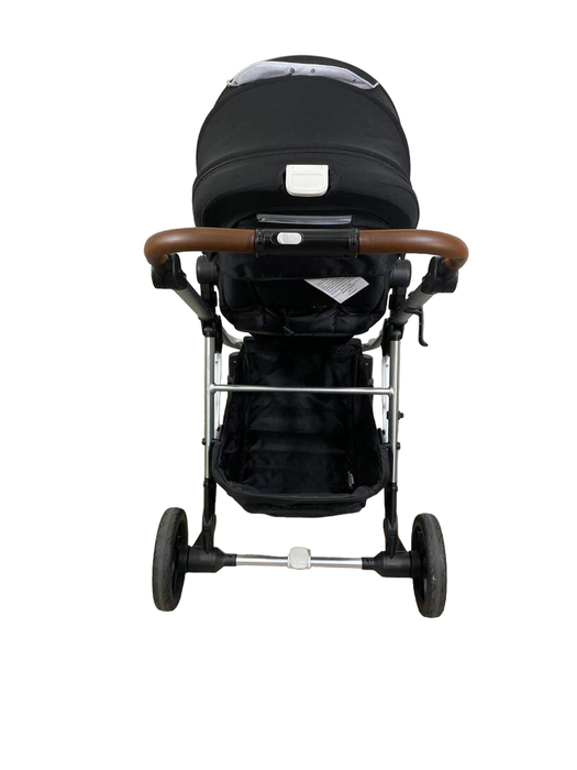 Mockingbird Single to Double Stroller, 2023, Silver with Penny Leather, Windowpane, Black