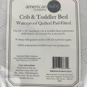 secondhand American Baby Waterproof Fitted Crib and Toddler Protective Mattress Pad Cover