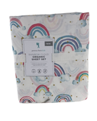 used Pottery Barn Kids Rainbow Cloud Organic Sheet Set, Twin