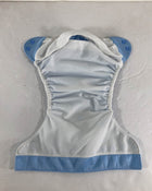 used BumGenius Elemental All-In-One Cloth Diapers, - powder blue