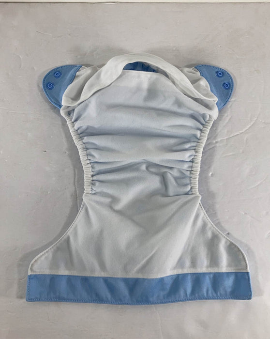 used BumGenius Elemental All-In-One Cloth Diapers, - powder blue