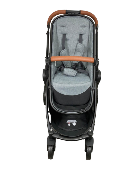 Mompush Ultimate 2 Baby Stroller, Grey with Black Frame, 2022