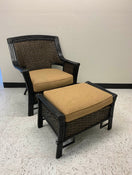 used Pier One Wicker Chair and Ottoman