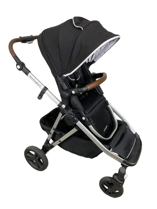 used Mockingbird Single to Double Stroller, 2022, Silver with Penny Leather, Watercolor Drops, Black