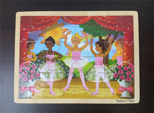 used Melissa & Doug 48-Piece Wooden Jigsaw Puzzle, Ballerina