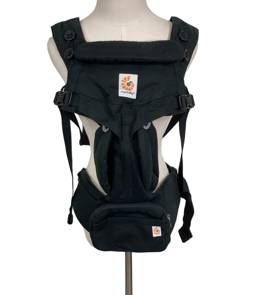 used Ergobaby Omni 360 Cotton Baby Carrier, Pure Black