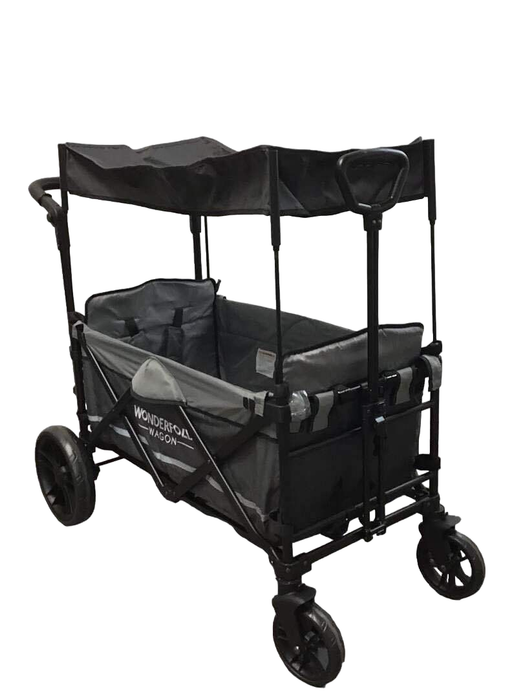 used Wonderfold X2 Push + Pull Double Stroller Wagon, Stone Gray, 2021