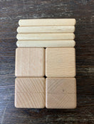 used Tegu Pocket Pouch Magnetic Wooden Block Set